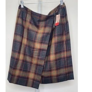 NWT Rena Rowan Plaid Skirt